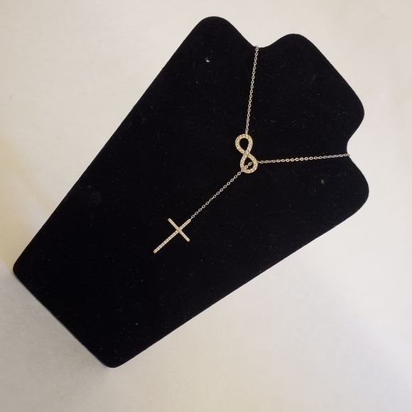 Sterling Silver Infiniti Cross Necklace